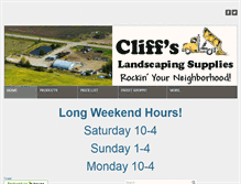 Tablet Screenshot of cliffslandscaping.com